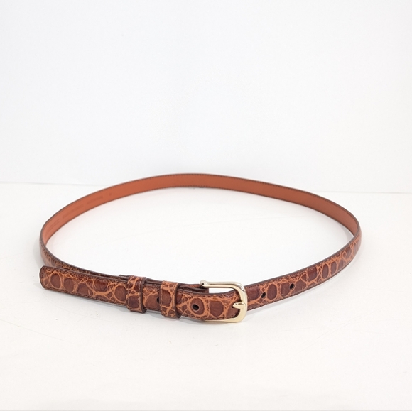 Banana Republic Women Italian Leather Belt Medium New classic style gold buckle main image 10
